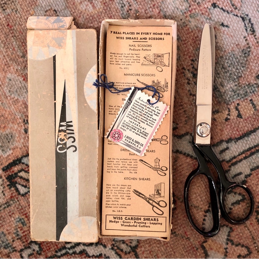 Vintage Wiss Pinking Shears  Model C 7 inch Dressmakers ￼Scissors